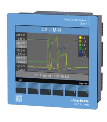 Janitza UMG-512 PRO ... 240 V AC, 80 ... 300 V DC  Power Quality Analyzer