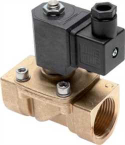 Landefeld 2/2-way solenoid valves made of brass, force pilot operated