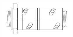 Servomech DFN-D.100.16.4R  Double Nut with Flange