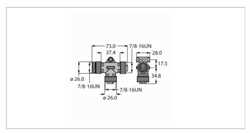 TURCK RSM-2RKM50 T-Splitter Without Cable